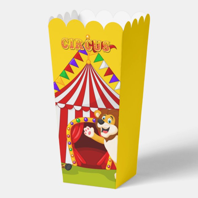 Cute Circus party popcorn  Favor Boxes (Front)