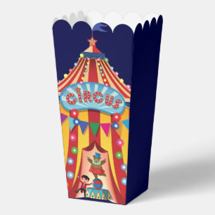 Cute Circus party popcorn  Favor Boxes