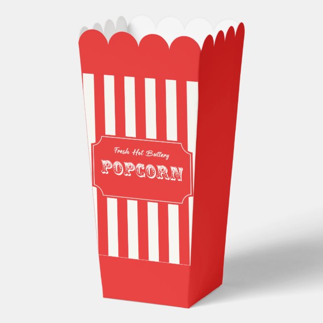 Cute Circus party popcorn Favor Boxes (Back)