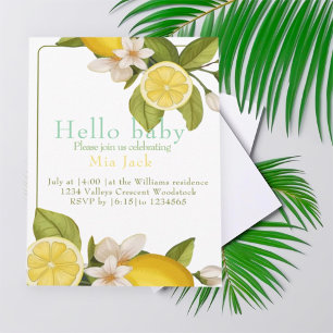 Cute citrus Baby shower Invitation
