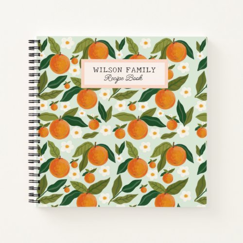 Cute Citrus Cute  Personalized Family Recipes Book