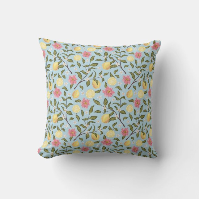 Cute Citrus pattern Throw Pillow (Front)