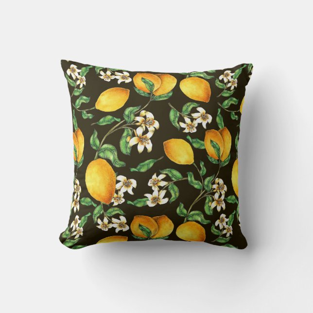 Cute Citrus pattern Throw Pillow (Front)