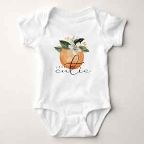 Cute Citrus Tangerine Little Cutie Fruit Baby Bodysuit