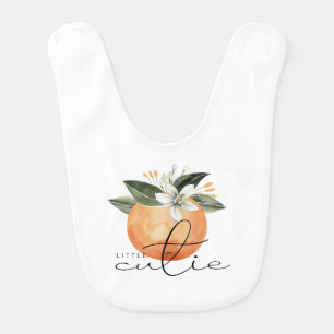 Cute Citrus Tangerine Little Cutie Orange Baby Baby Bib