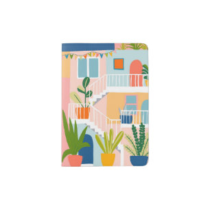 Cute City Apartments Architecture Tropical Travel  Passport Holder
