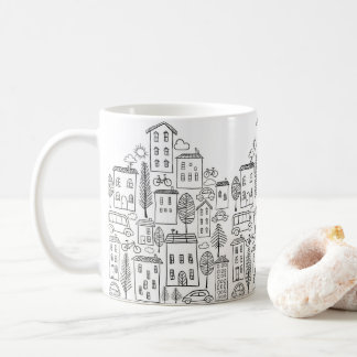 Cute City Urban Doodle Art Coffee Mug