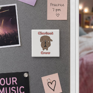 Cute Clarinet Crew Dog Musician Kawaii Magnet