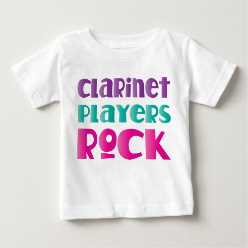 Cute Clarinet Players Rock Music Gift Baby T_Shirt
