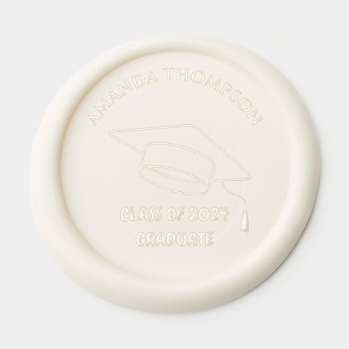 Cute Class of 2024 Graduate Minimalist Graduation Wax Seal Sticker