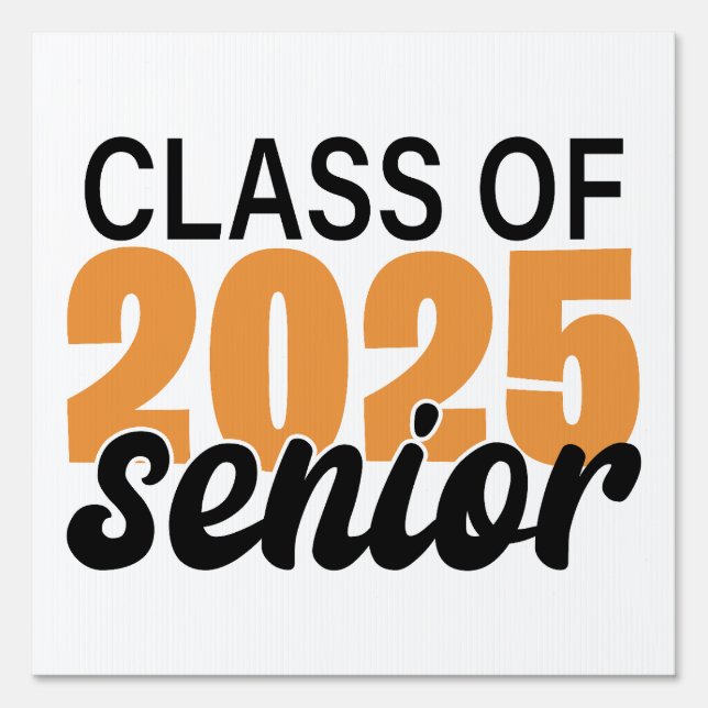 Cute Class Of 2025 Senior Sign (Front)