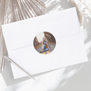 Cute Class of 2026 Photo Graduation Envelope Seal