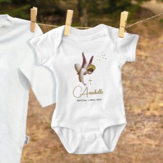 Cute Classic Angel Religious Baptism Christening 