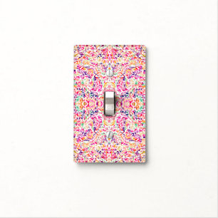 Cute classic colorful flowers pattern light switch cover