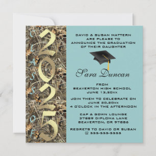 Cute Classic Country Camo 2025 Graduation Invite