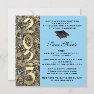 Cute Classic Country Camo 2025 Graduation Invite
