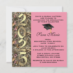 Cute Classic Country Camo 2025 Graduation Invite