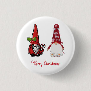 Cute Classic  Gnomes Custom Christmas Button