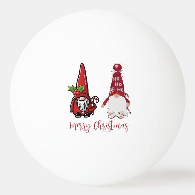 Cute Classic  Gnomes Custom Christmas Ping Pong Ball (Front)