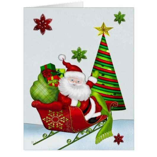 Cute Classic Santa Whimsey CUSTOM ALL SIZES (Front)