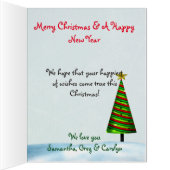 Cute Classic Santa Whimsey CUSTOM ALL SIZES Cards (Inside (Right))