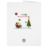 Cute Classic Santa Whimsey CUSTOM ALL SIZES Cards (Back)