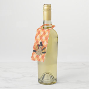 Cute, classic/vintage Thanksgiving Turkey Bottle Hanger Tag
