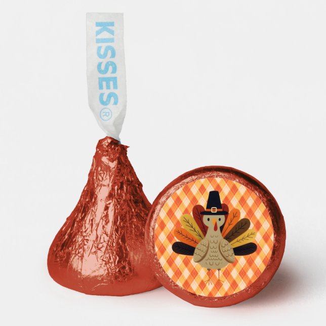 Cute, classic/vintage Thanksgiving Turkey Hershey®'s Kisses® (Front)