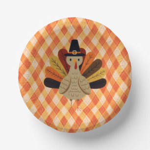 Cute, classic/vintage Thanksgiving Turkey Paper Bowls