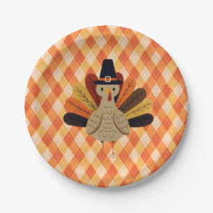 Cute, classic/vintage Thanksgiving Turkey Paper Plates