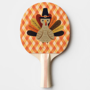 Cute, classic/vintage Thanksgiving Turkey Ping Pong Paddle