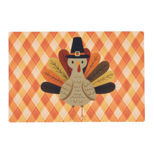 Cute, classic/vintage Thanksgiving Turkey Placemat