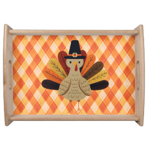 Cute, classic/vintage Thanksgiving Turkey Serving Tray