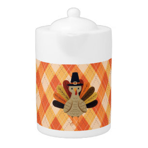 Cute, classic/vintage Thanksgiving Turkey Teapot