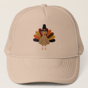 Cute, classic/vintage Thanksgiving Turkey Trucker Hat