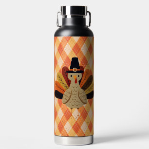 Cute, classic/vintage Thanksgiving Turkey Water Bottle
