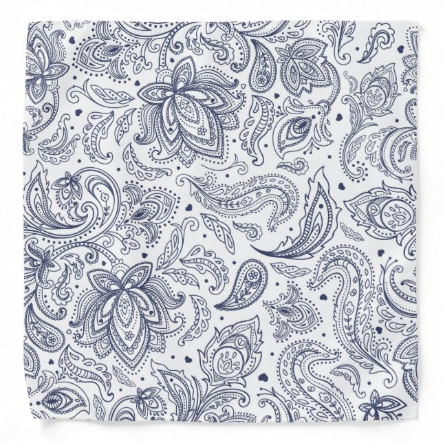 Cute classical flowers patterns bandana (Front)