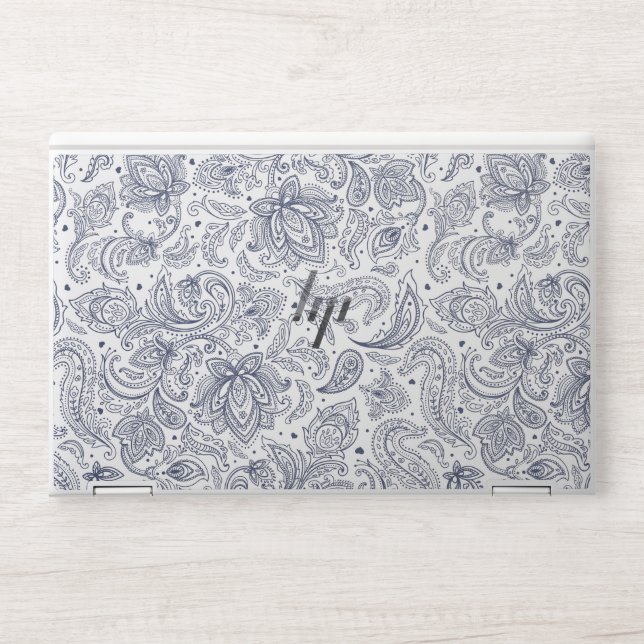 Cute classical flowers patterns HP laptop skin (Front)