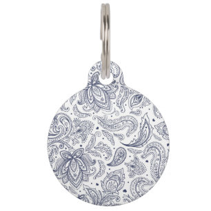 Cute classical flowers patterns pet ID tag