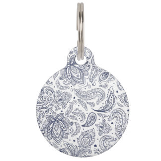 Cute classical flowers patterns pet ID tag