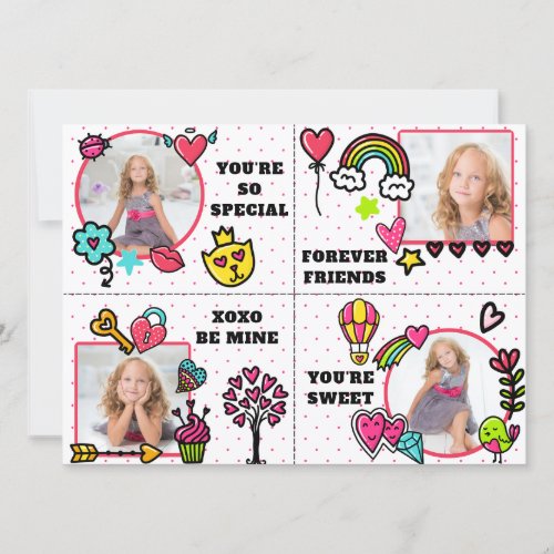 Cute Classroom Valentines Day Custom Photo Cards