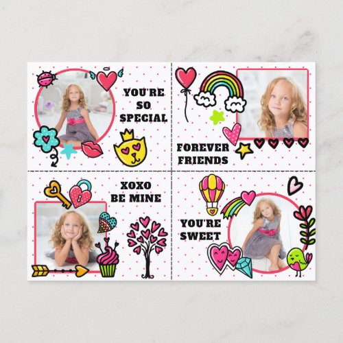 Cute Classroom Valentines Day Custom Photo Cards