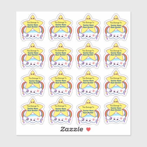 Cute Classroom Vinyl Sticker Labels