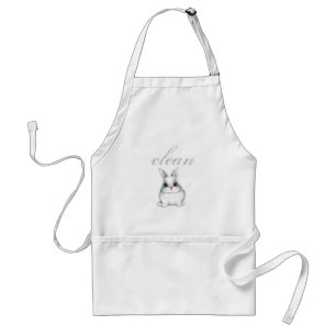 cute clean bunny adult apron