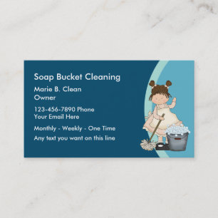 Cute Cleaning Service Business Card