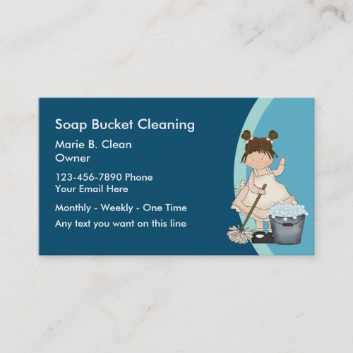 Cute Cleaning Service Business Card