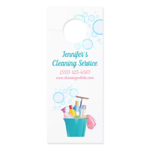 Cute Cleaning Supplies House Cleaning Service Door Hanger
