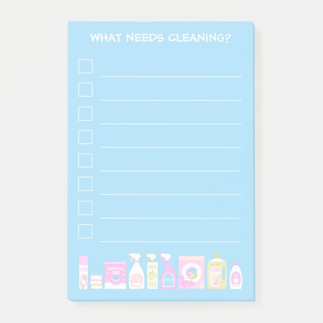 Cute Cleaning To Do List Notes (Front)