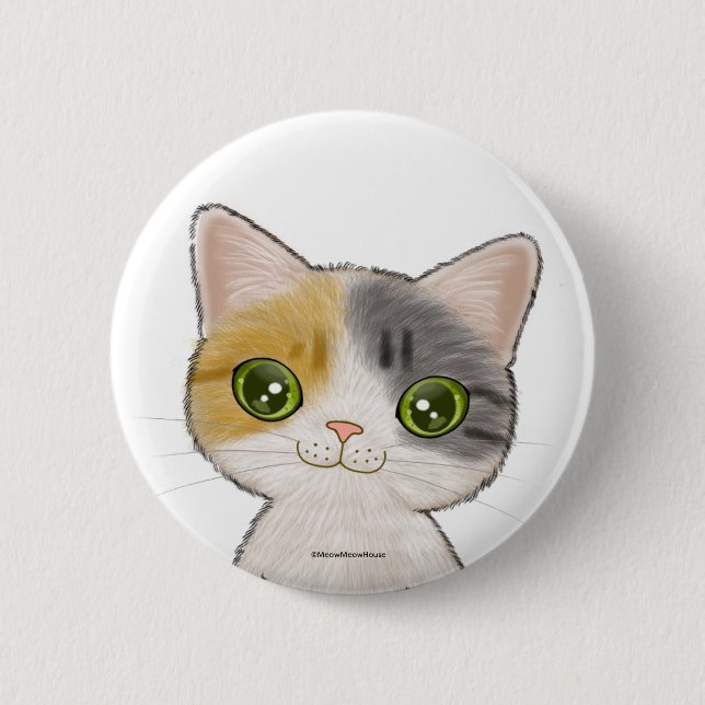 Cute Clico Cat Button (Front)