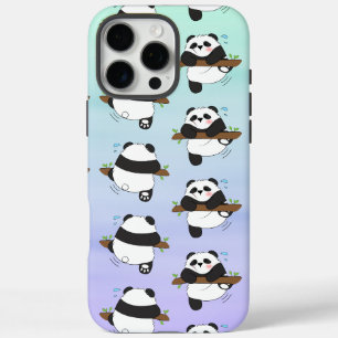 Cute Climbing Panda Double Side Front Back iPhone 16 Pro Max Case